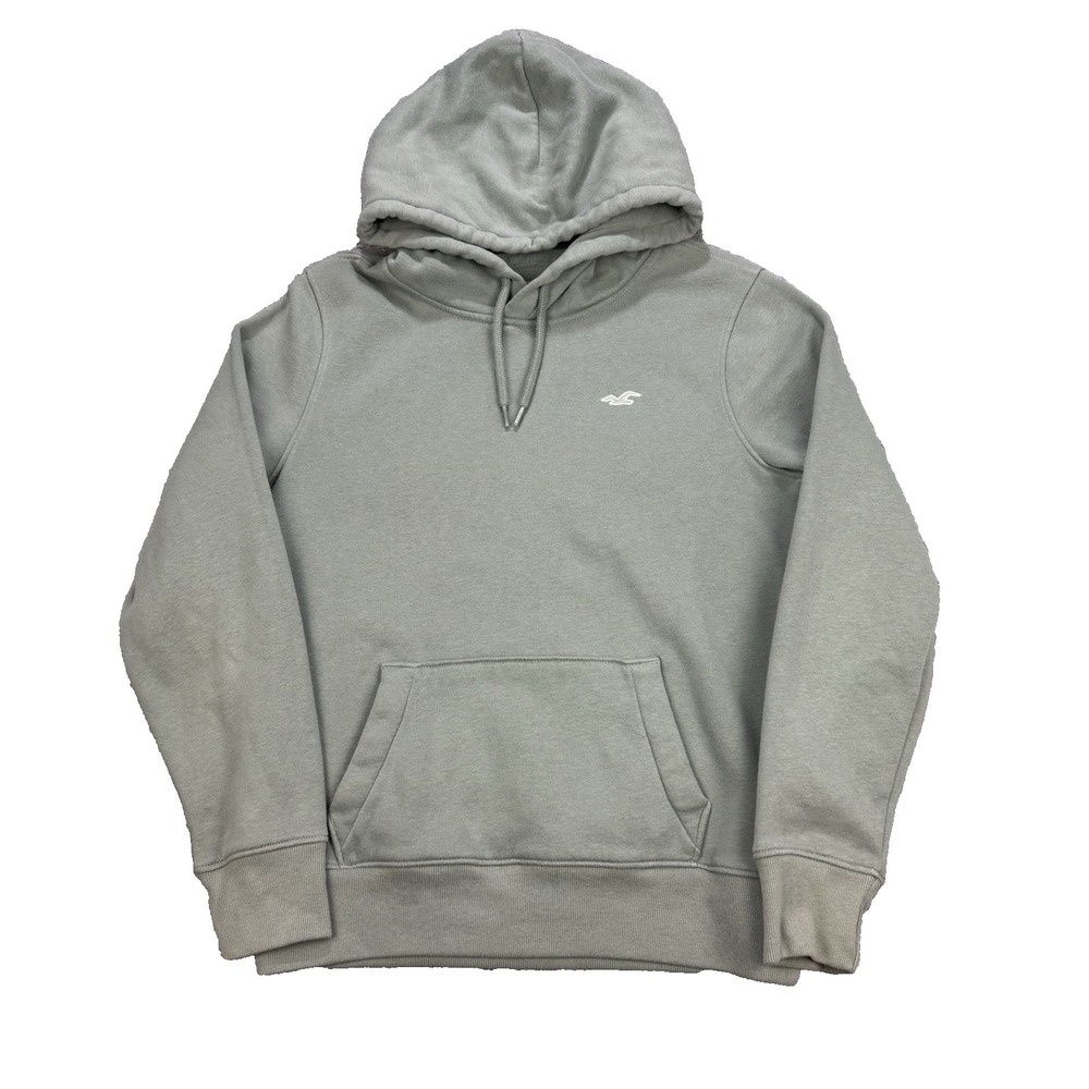 Hollister Hoodie Mens XS Sage Green California Embroidered Pullover Sweatshirt